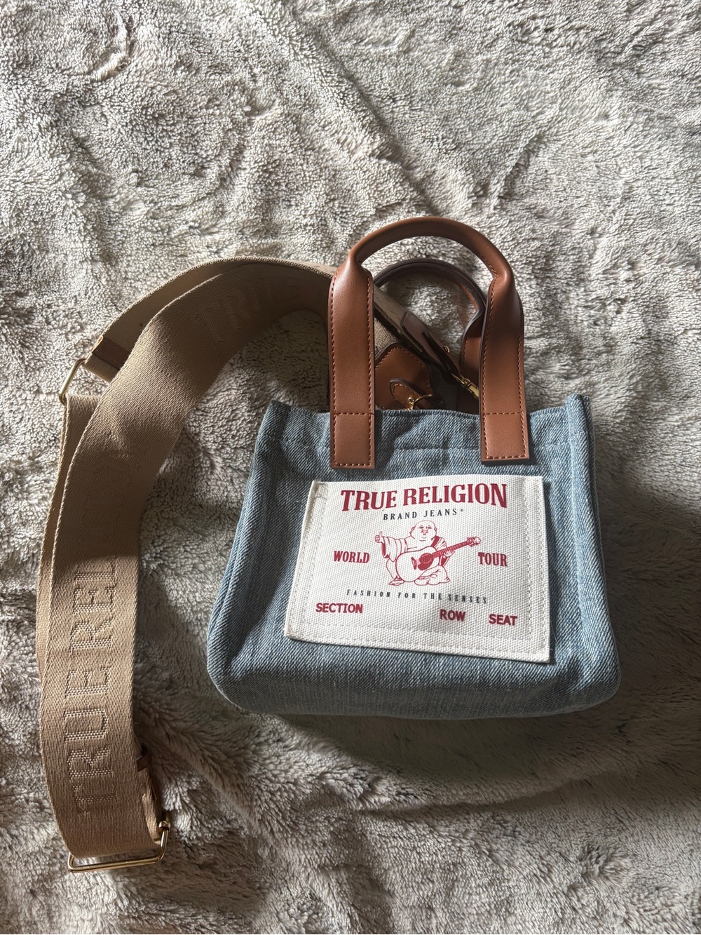 True Religion Demin Mini Tote Bag
